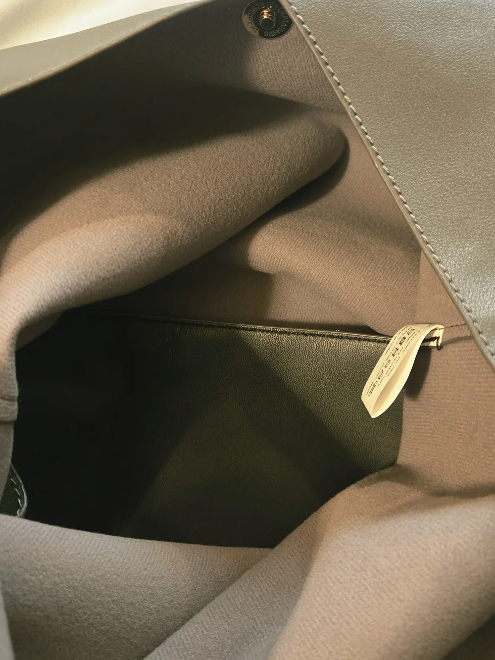 Women Grey Slouchy/ Bag with Single-Button Closure